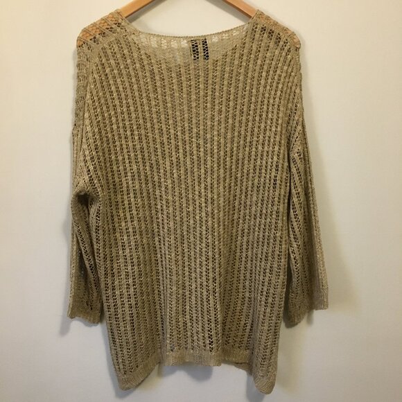 Kaktus Tan Crochet Slip Over Top - Picture 2 of 10